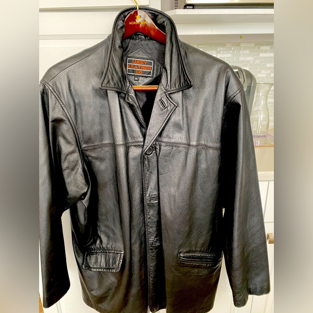Leather Mens Jacket size XXL